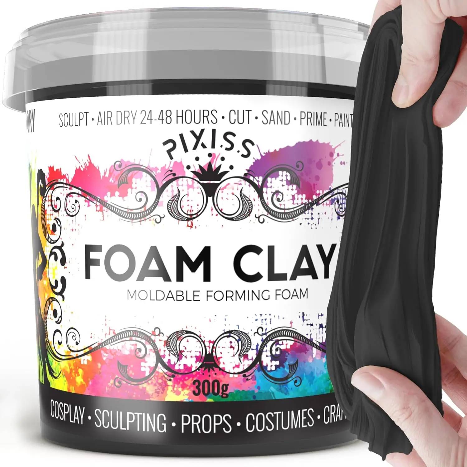 Foam Clay Sculpt - Air Dry Foam Clay 300g Black