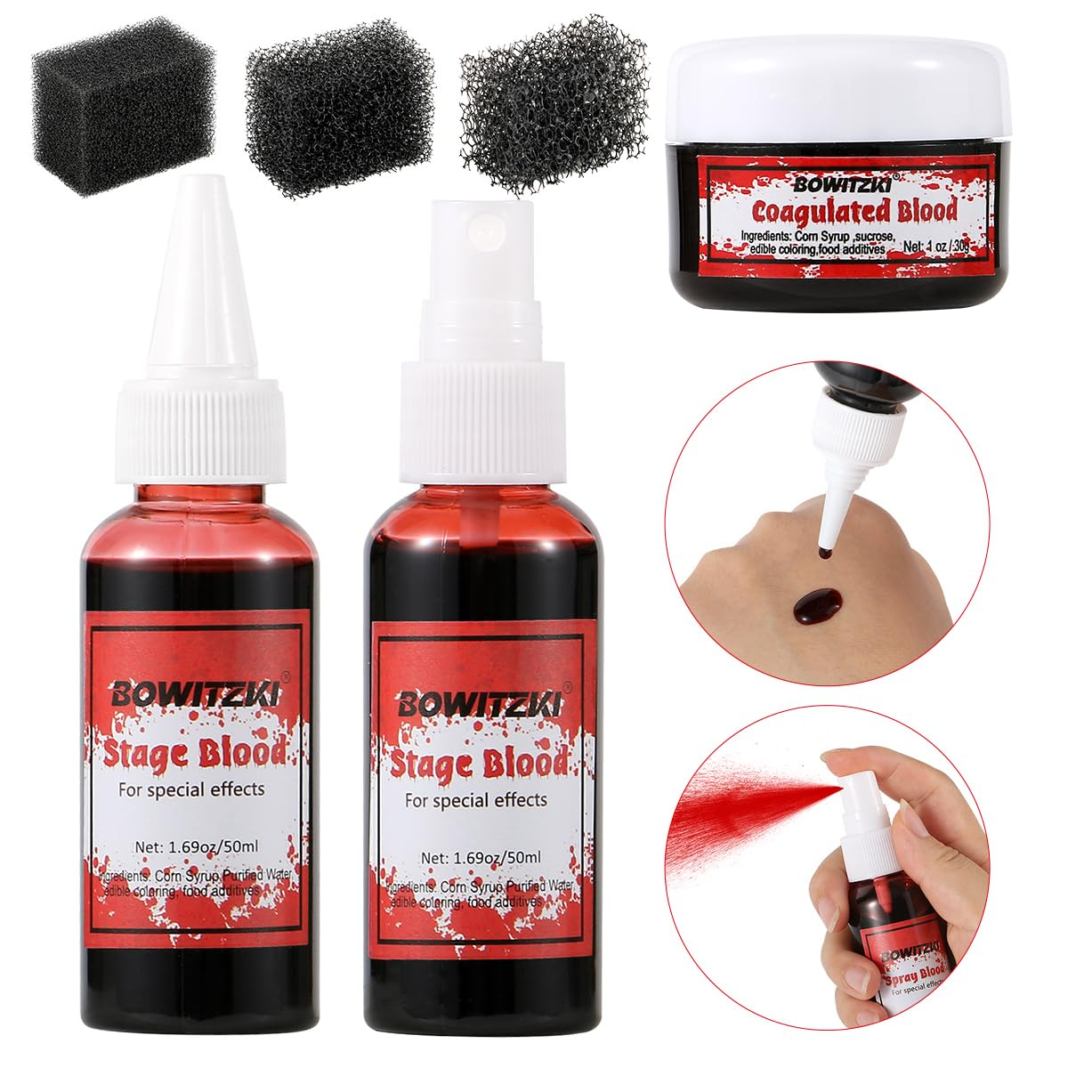 Body Paint Sfx - Bowitzki Fake Blood 3PCS Stage Blood