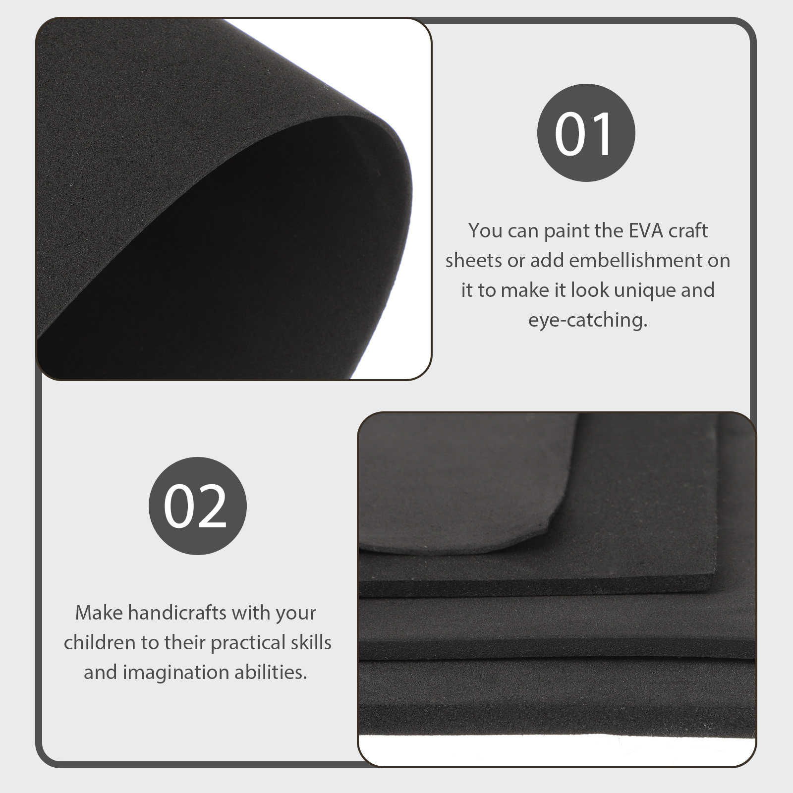 Cosplay Prop Foam Board - 4Pcs Eva Craft Sheets Foam Board