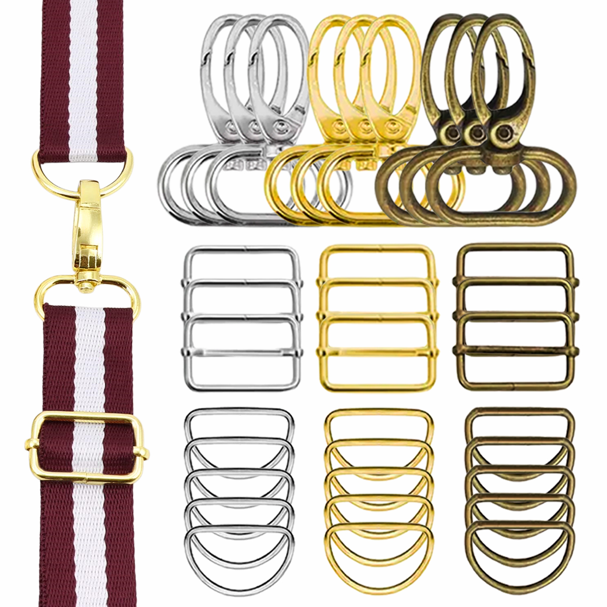 10/30sets Bag Making Hardware  – обзор и цена D Ring Strap