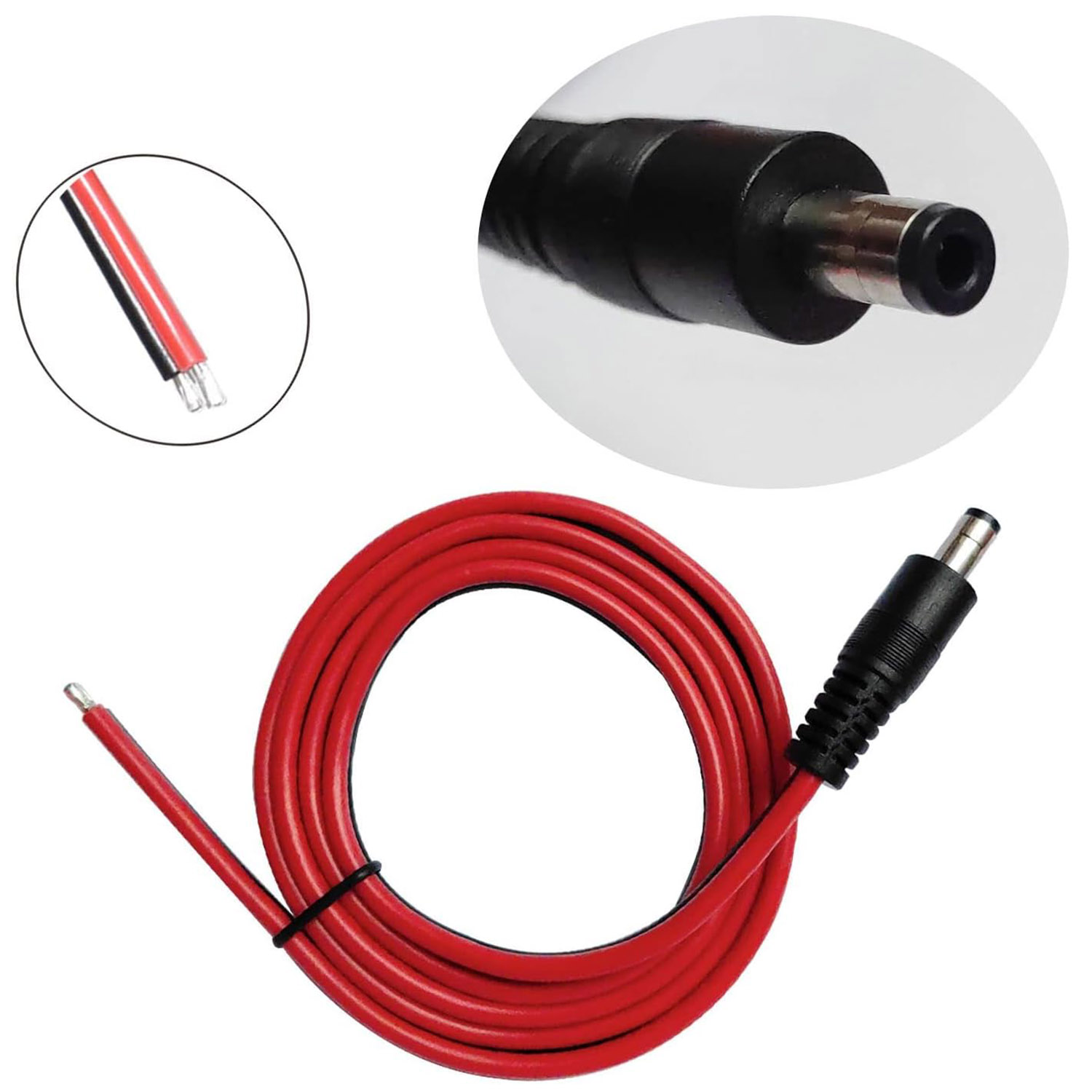 1pcs 14AWG DC Power Supply 5.5 – обзор и цена Led El Wire