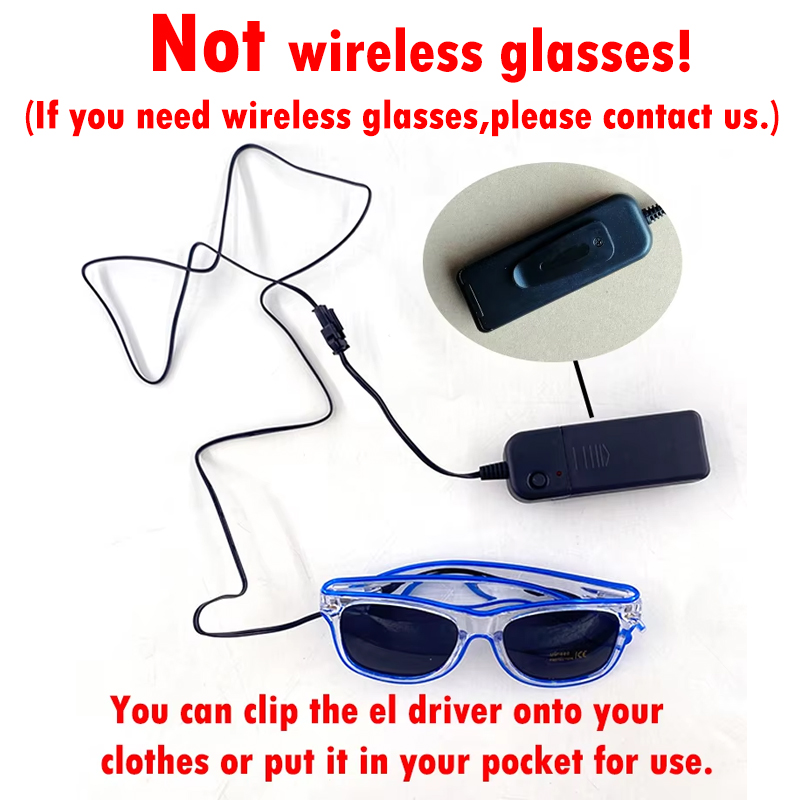 1PC Light Up LED Glasses Glow  – обзор и цена Led El Wire