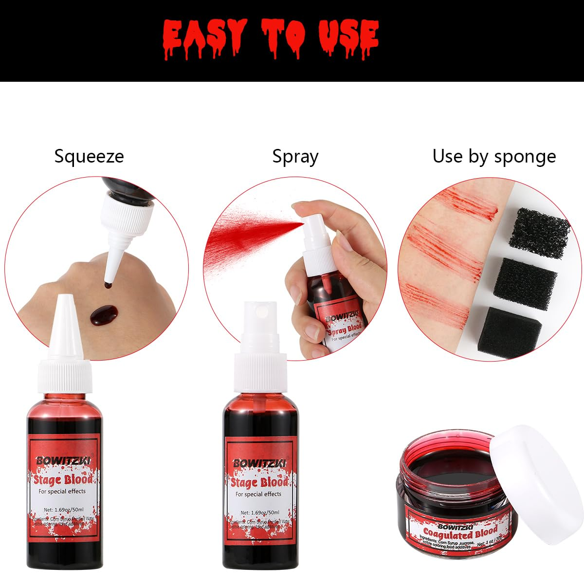 Bowitzki Fake Blood 3PCS Stage – обзор и цена Body Paint Sfx