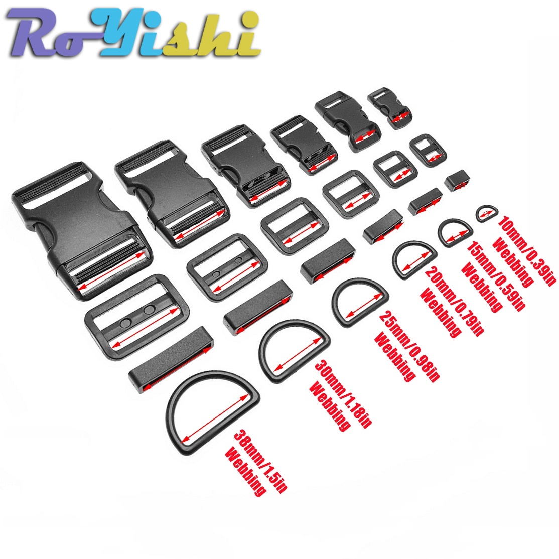 1-10 Set Plastic Side Release  – обзор и цена D Ring Strap