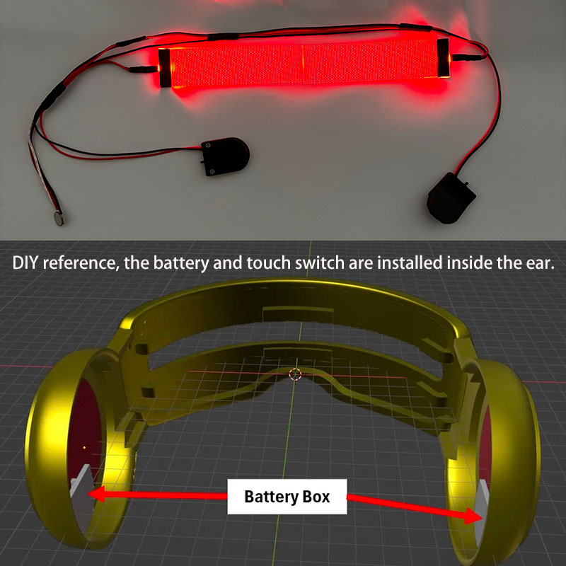 Red Flexible Bendable DIY LED  – обзор и цена Cosplay Prop Kit