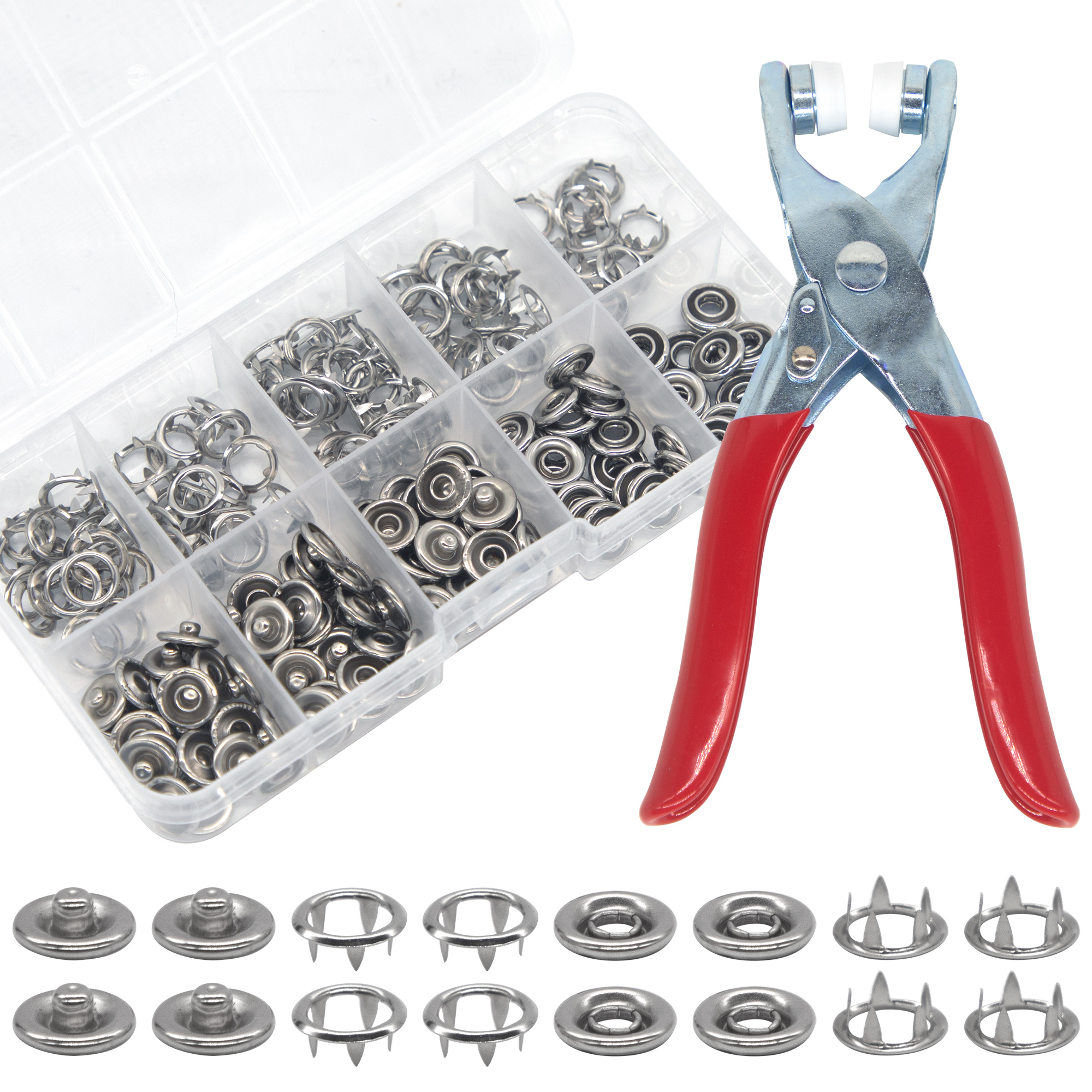 50 Sets Snap Fasteners Kit Too – обзор и цена Snap Fastener Set