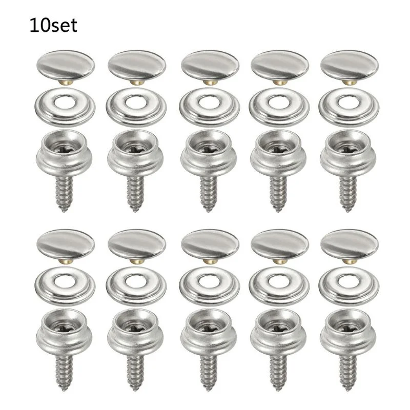 10 Sets Stainless Steel Tappin – обзор и цена Snap Fastener Set