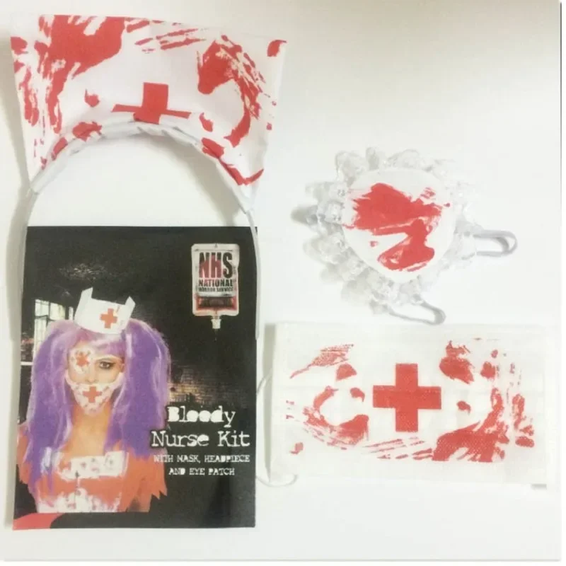 3pcs/Set Halloween Bloody Nurs – обзор и цена Cosplay Prop Kit