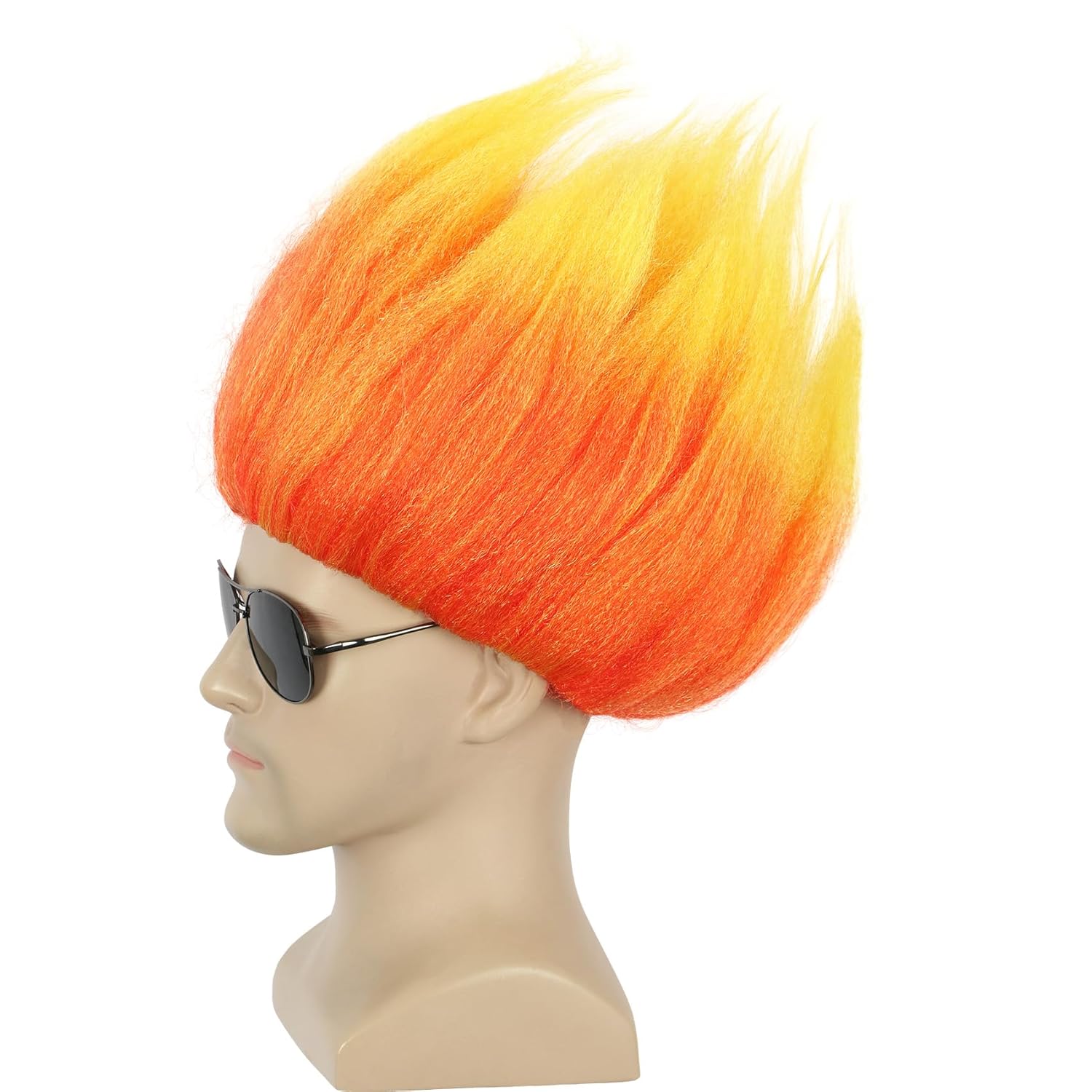 Short Orange Wig Spiky Anime W – обзор и цена Cosplay Flame Prop