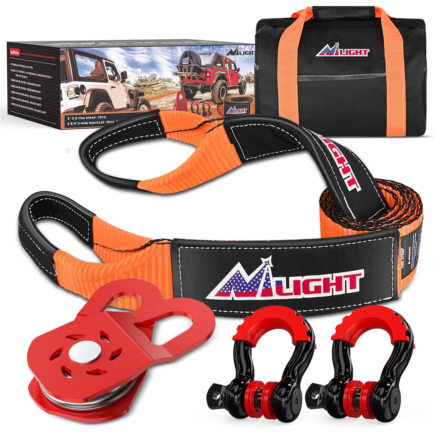 Nilight Offroad Recovery Kit 3 – обзор и цена D Ring Strap