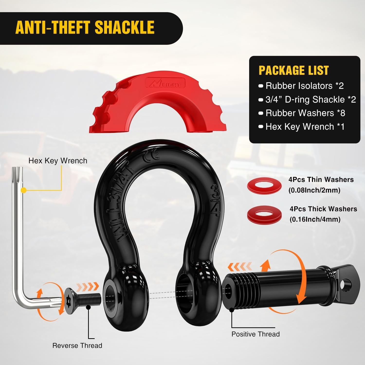 Nilight Offroad Recovery Kit 3 – обзор и цена D Ring Strap